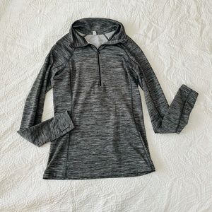 Under Armour gray halfzip, dry fit, medium